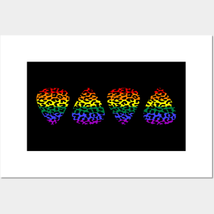 Pride Flag Leopard Print Posters and Art